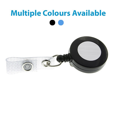 Badge Reel with attached Clip and Silver Disc Center (per Pack of 5 | $0.60 ea.)