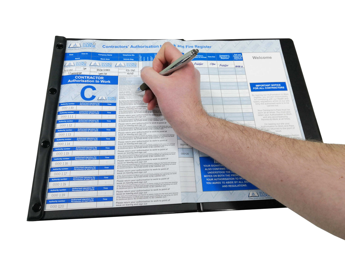Contractor Pass Book & Badge