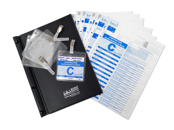 Contractor Pass Book & Badge