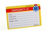 In Case of Emergency (ICE) Medial ID Card: Wallet Size (per Pack of 100 | $1.25 ea.)